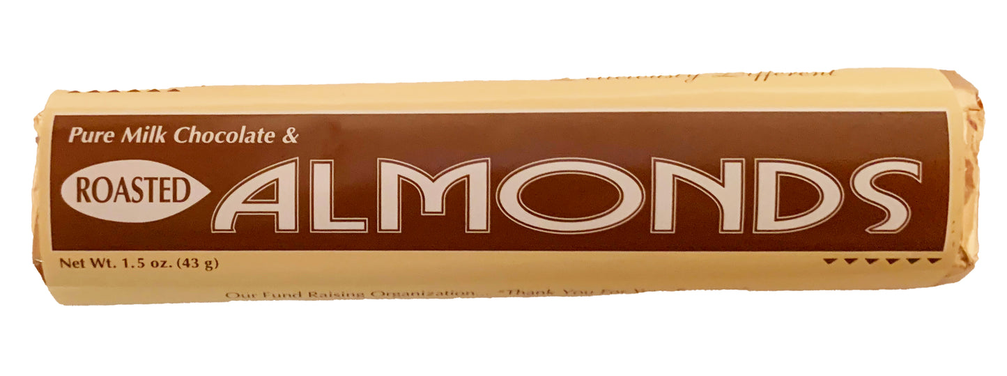 1.5 oz Milk Chocolate with Roasted Almonds Bars